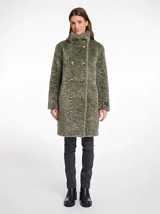 RINO&PELLE | Mantel in Felloptik ENA | olive